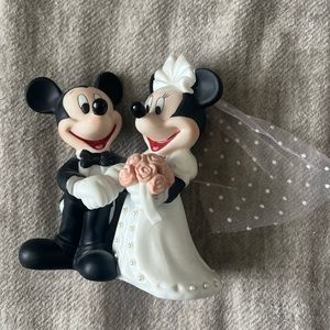 Disney Mickey + Minnie Porcelain Bride Groom Figurine